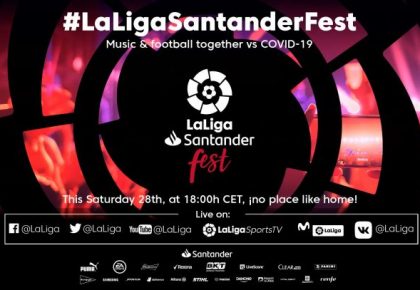 ‘LaLigaSantander Fest’, primer festival benéfico para recaudar fondos contra el coronavirus