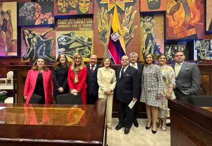 Núria Vilanova acompaña a Daniel Noboa en su toma de posesión como presidente del Ecuador
