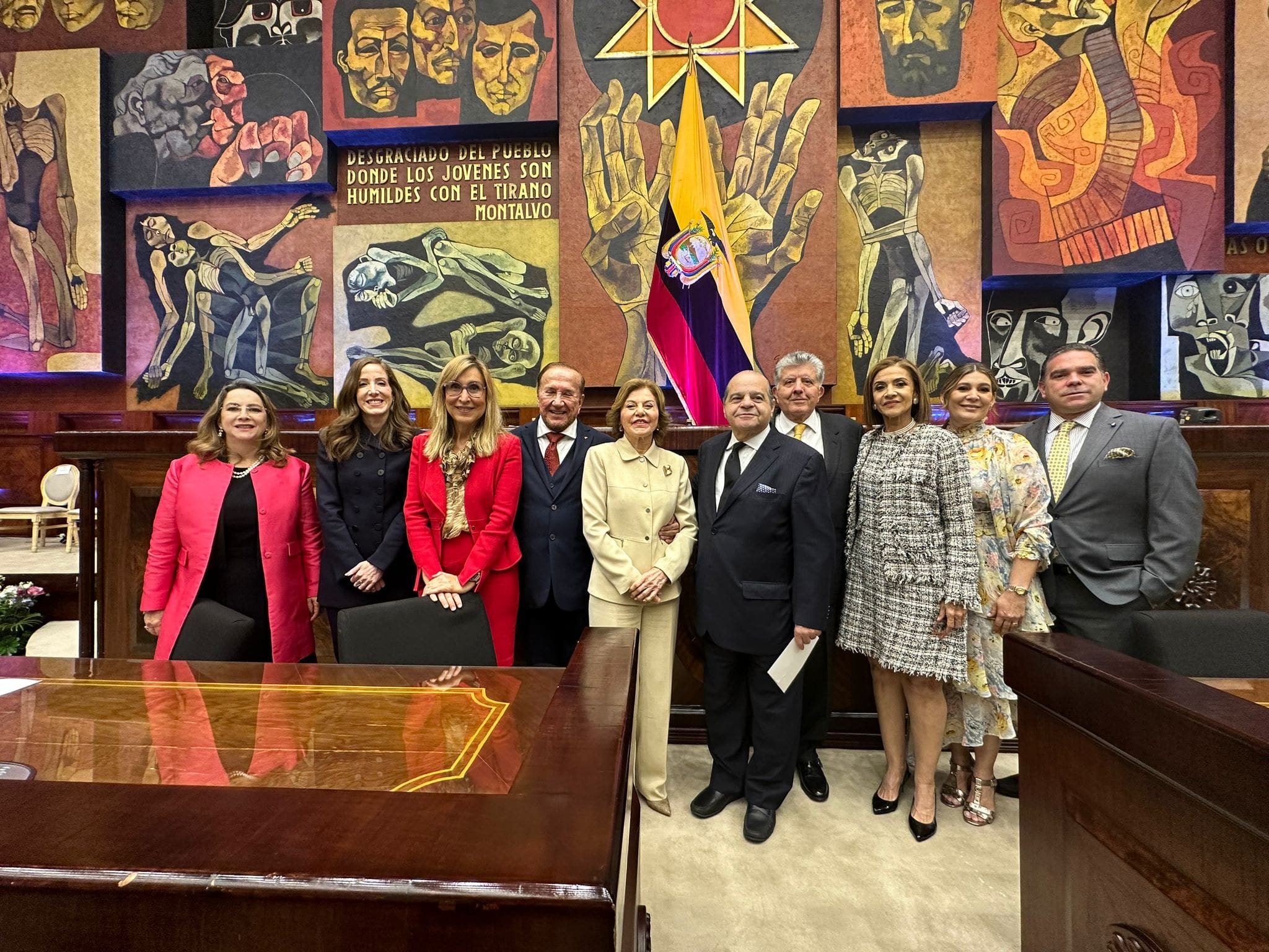 Núria Vilanova acompaña a Daniel Noboa en su toma de posesión como presidente del Ecuador